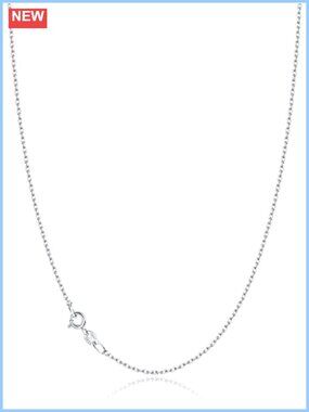 18k Gold Plated 925 Sterling Silver Chain Necklace for Women 1mm Cable Chain
